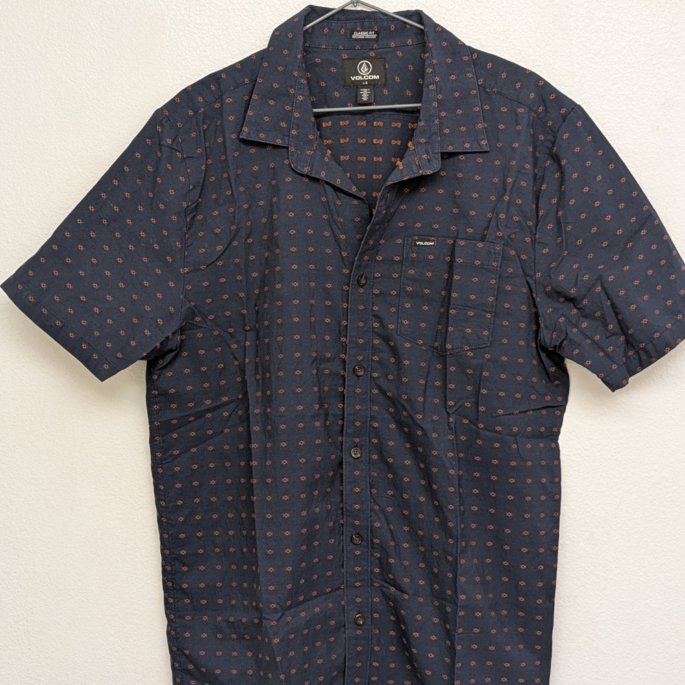 Volcom Men's Navy Short Sleeve Shirt